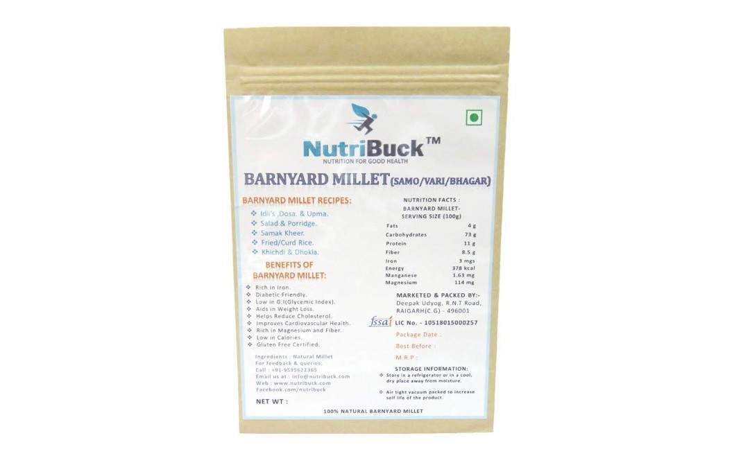 NutriBuck Barnyard Millet (Samo/Vari/Bhagar)    Pack  2 kilogram